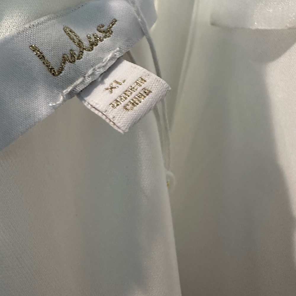 Lulu's Strapless Cream Gown - Picture 5 of 6